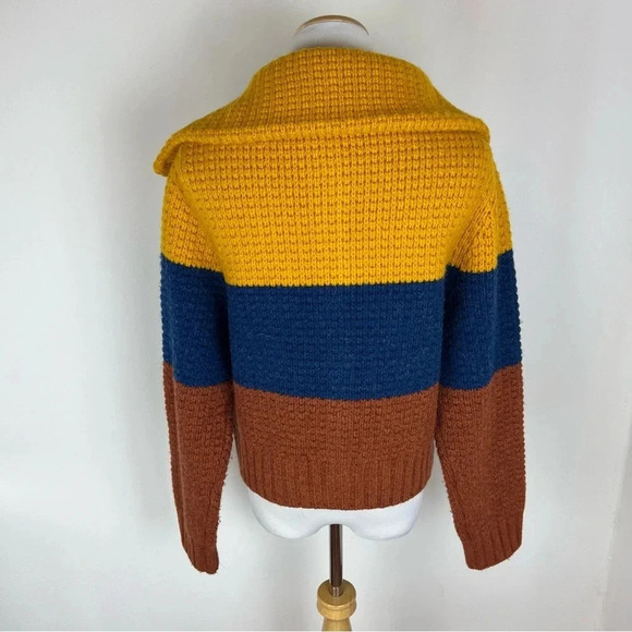 Re/Done 70s striped wool-blend cardigan Sweater Size L - Picture 10 of 12